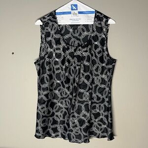 Lane Bryant Black and White Tank Top